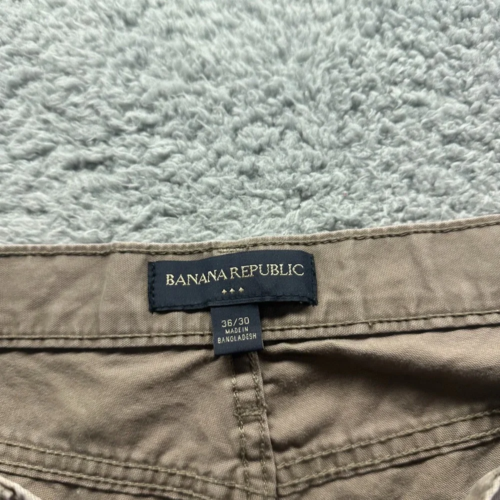 Banana Republic Pant Mens 36x30‎ Brown Cotton Chino Straight Baggy Preppy Office